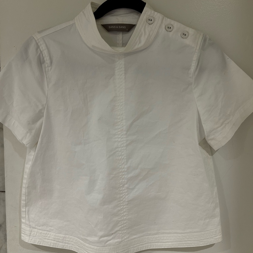 Elegant White Blouse by Sans & Sans